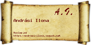 Andrási Ilona névjegykártya